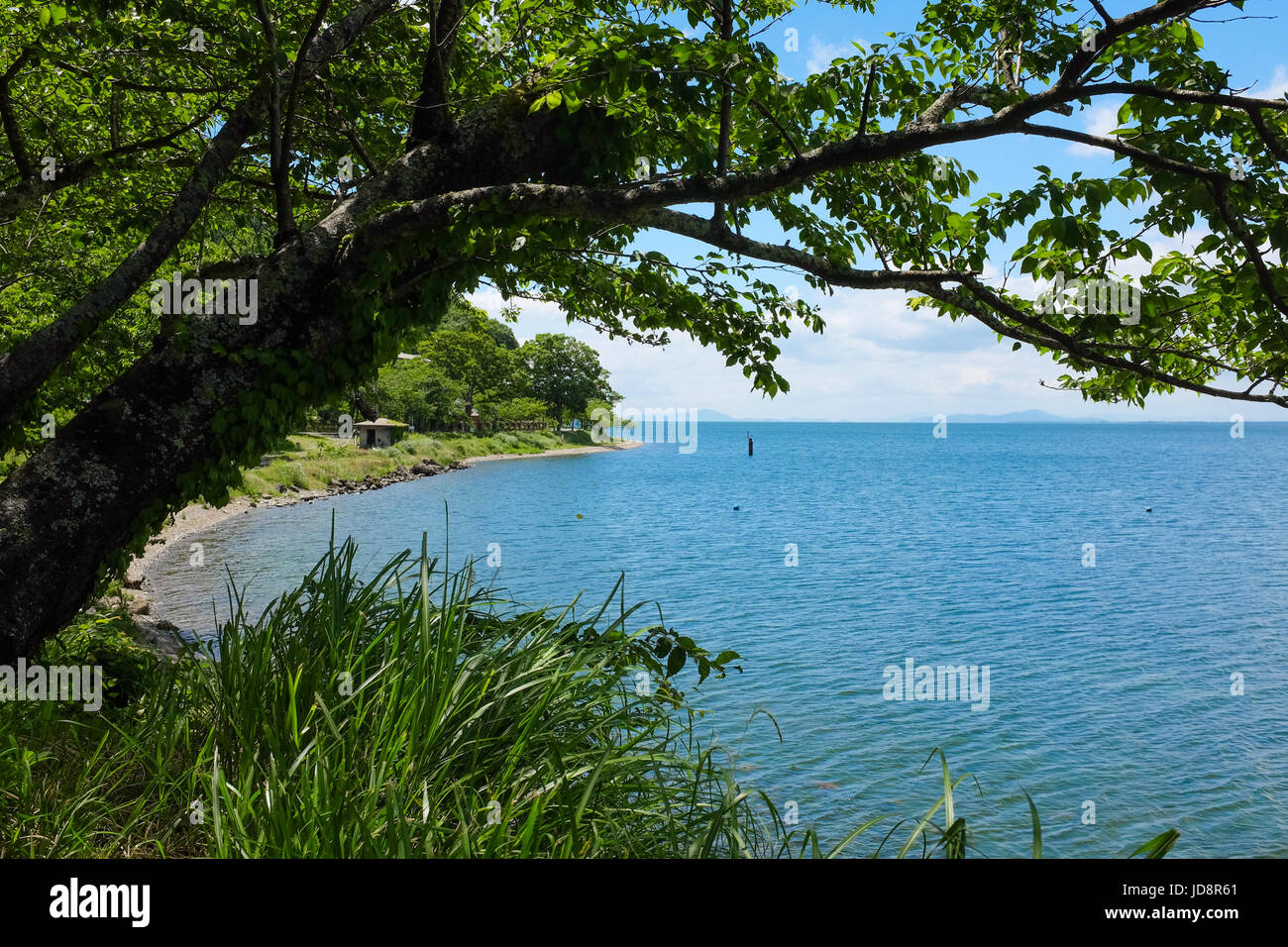 A view of Lake Biwa in Shiga Prefecture, Japan Stock Photo - Alamy