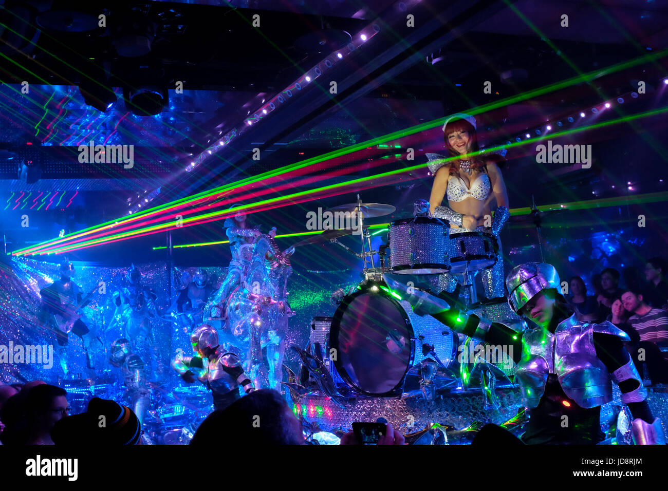 Performance at the Robot Restaurant in Shinjuku, Tokyo, Japan. Stock Photo