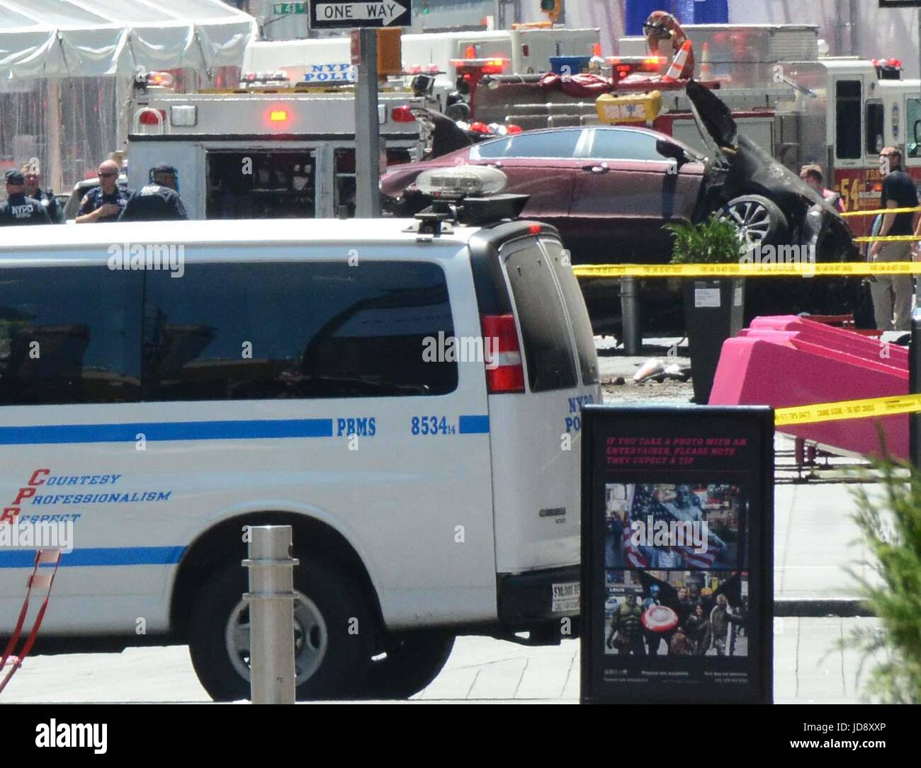 Atmosphere in Times Square, following a deadly car accident, where ...