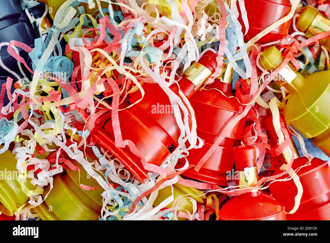 A studio photo of party poppers Stock Photo Alamy