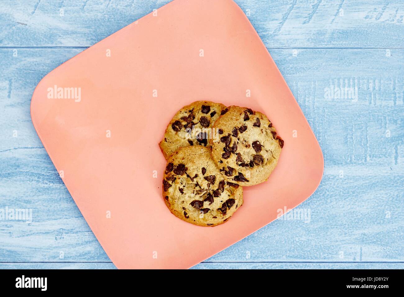 A studio photo of choc chip biscuits Stock Photo Alamy