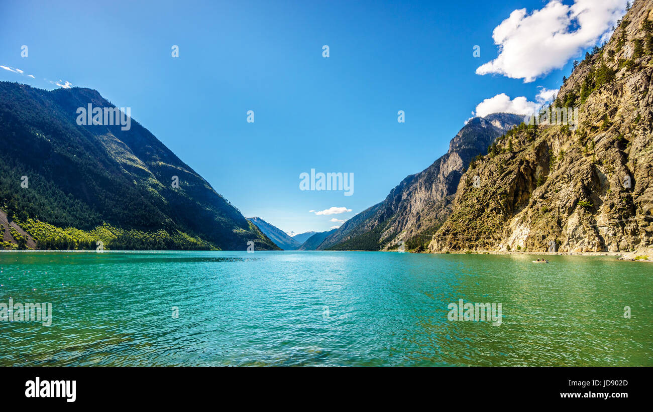 The clean green water of Seton Lake at the foot of Mount McLean near  Lillooet. It is located along Highway 99, the Duffey Lake Road in BC, Canada  Stock Photo - Alamy