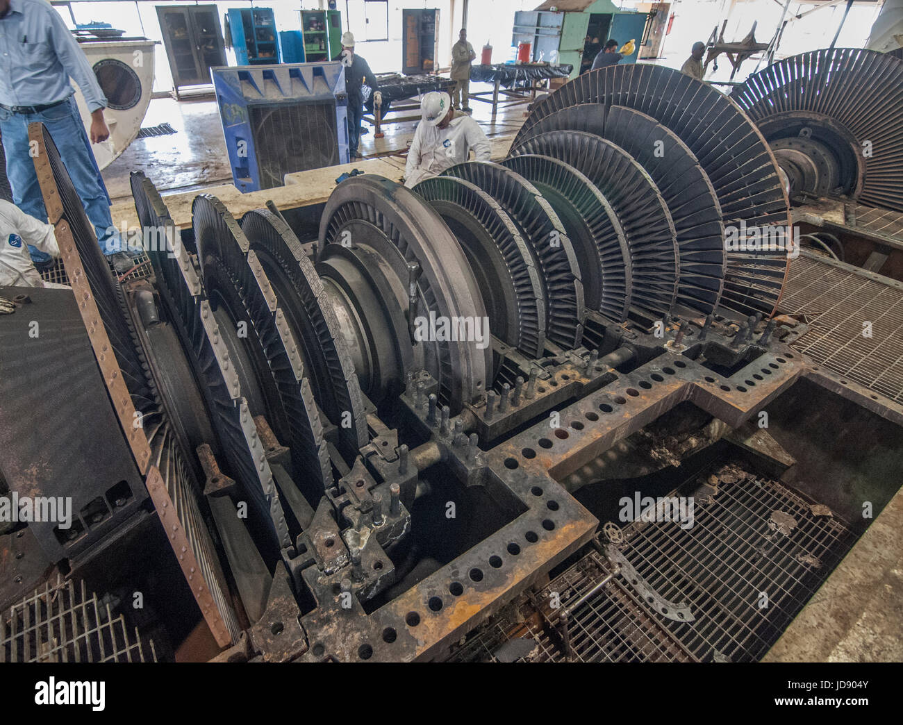 110 MW Geothermal Power Generator Maintenace, Turbine Rotor Inspection ...