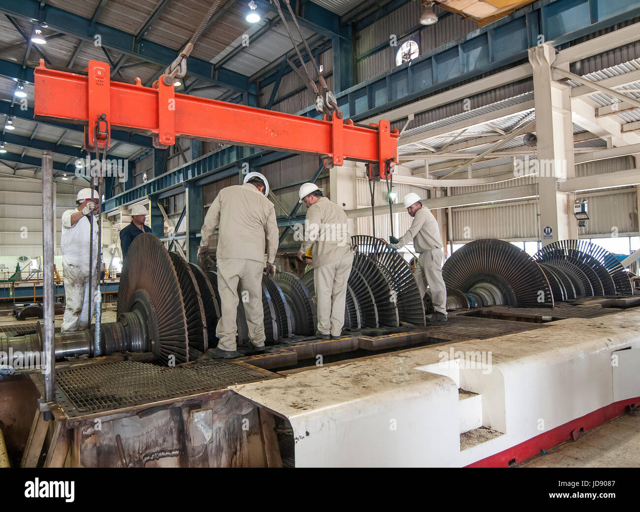110 MW Geothermal Power Generator Maintenace, Turbine Rotor Inspection ...