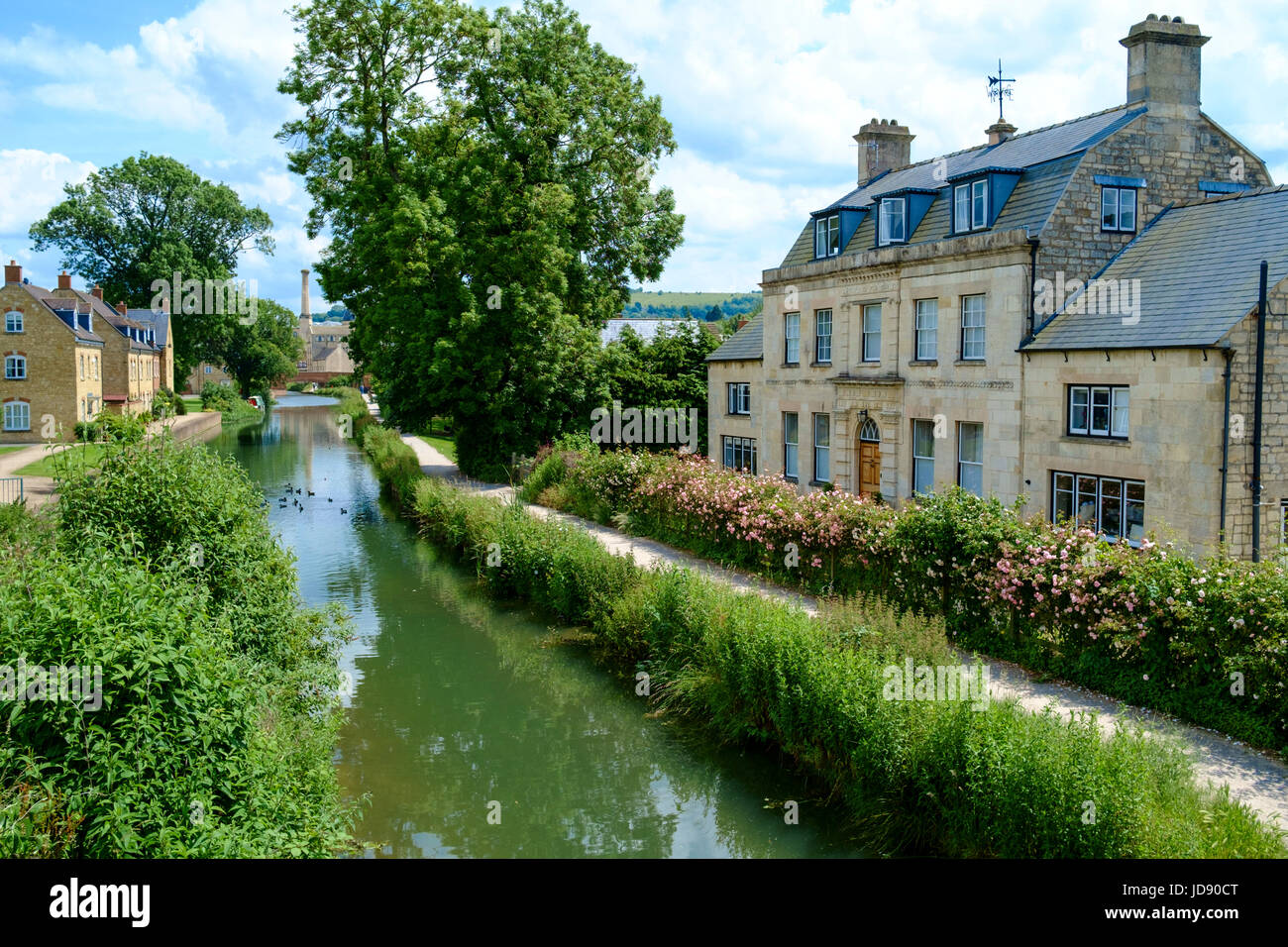 The Canal at Stroud, Ebley Mill Gloucestershire UK Stock Photo