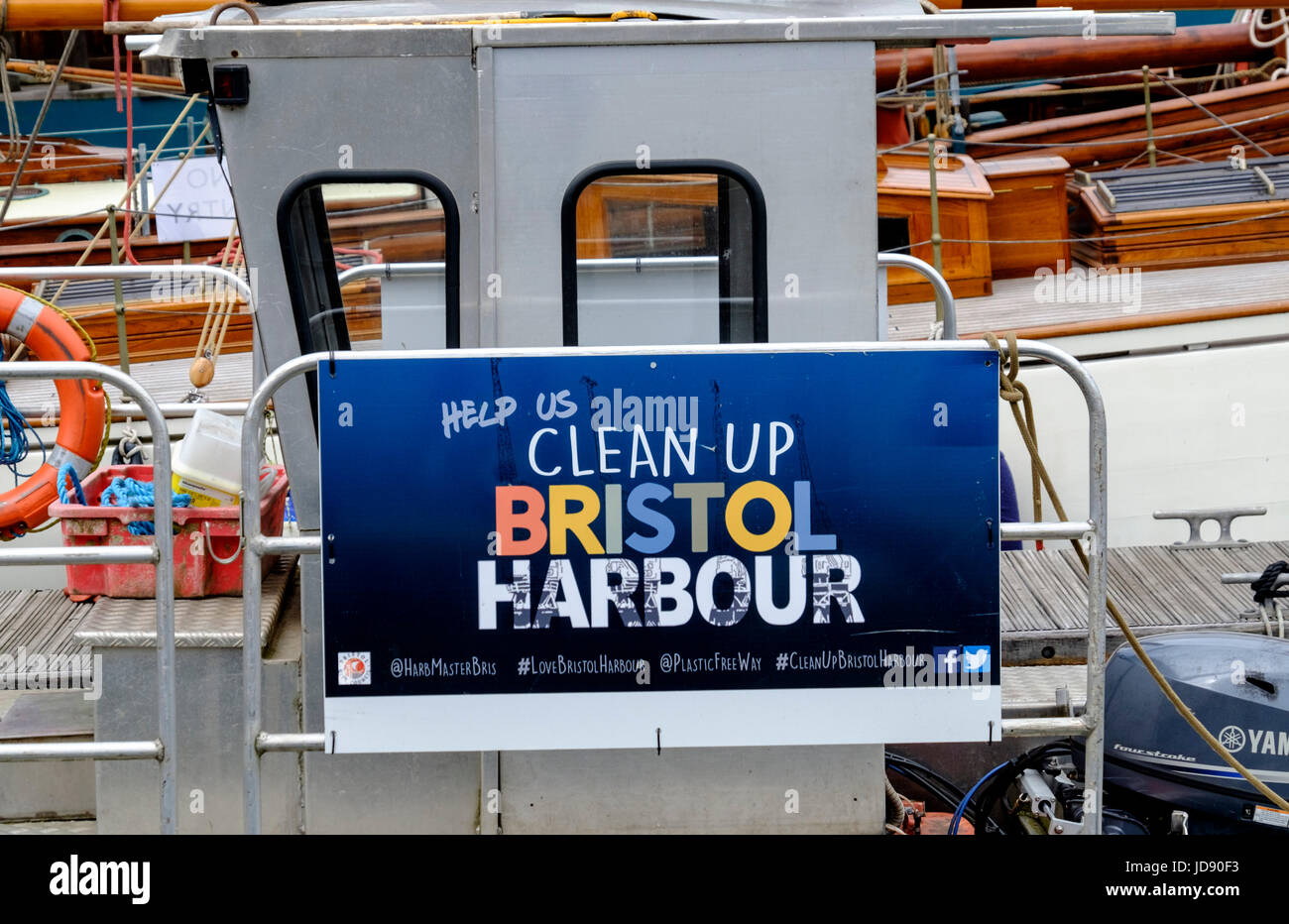 Clean Up Bristol Harbour Campaign Stock Photo