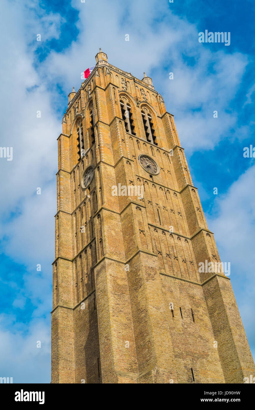 Architecture detail of church of Saint Eloi in Dunkerque, France Stock Photo