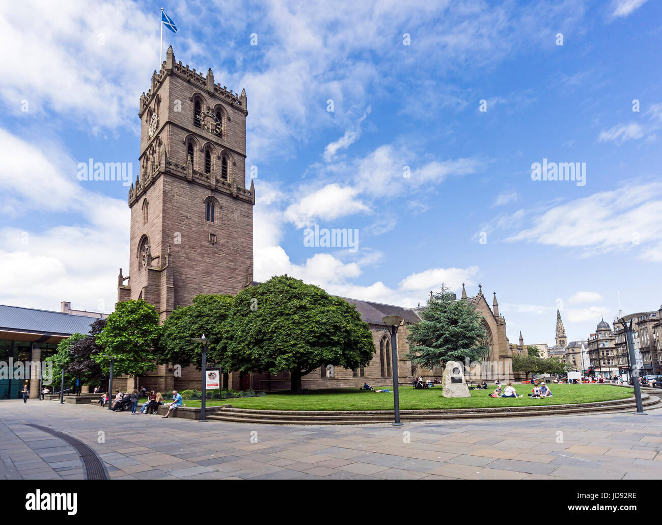 The Steeple Church  with St Marys Church right in Nethergate Dundee Tayside Scotland UK Stock Photo