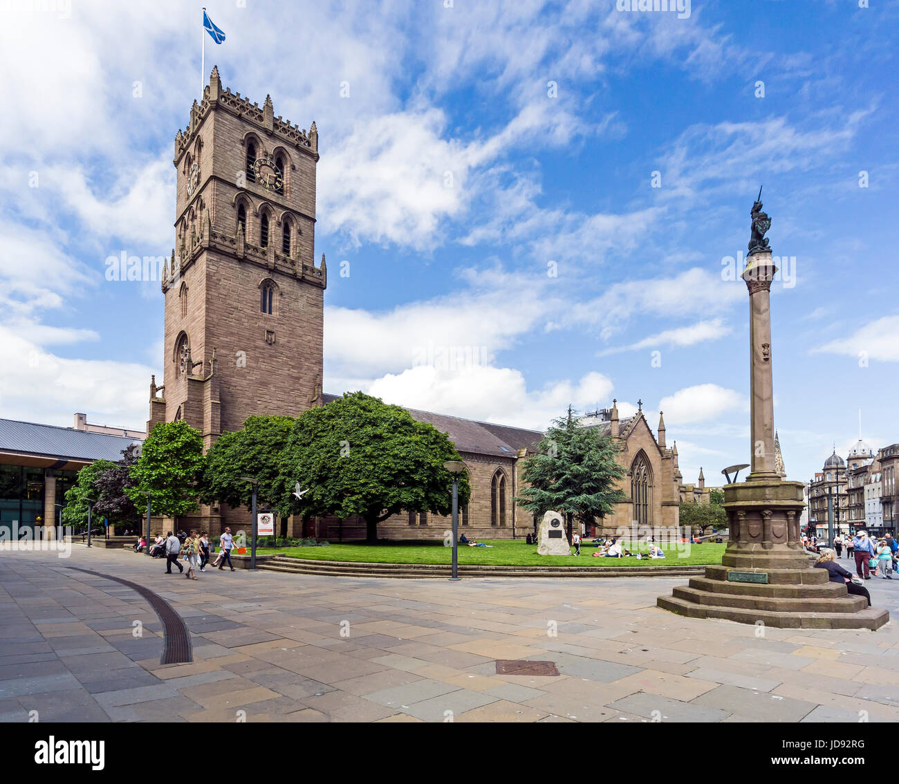 The Steeple Church  with St Marys Church right in Nethergate Dundee Tayside Scotland UK Stock Photo