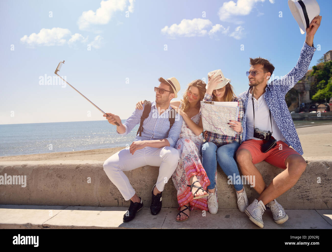 tourism, travel, people, leisure and technology concept Stock Photo Alamy