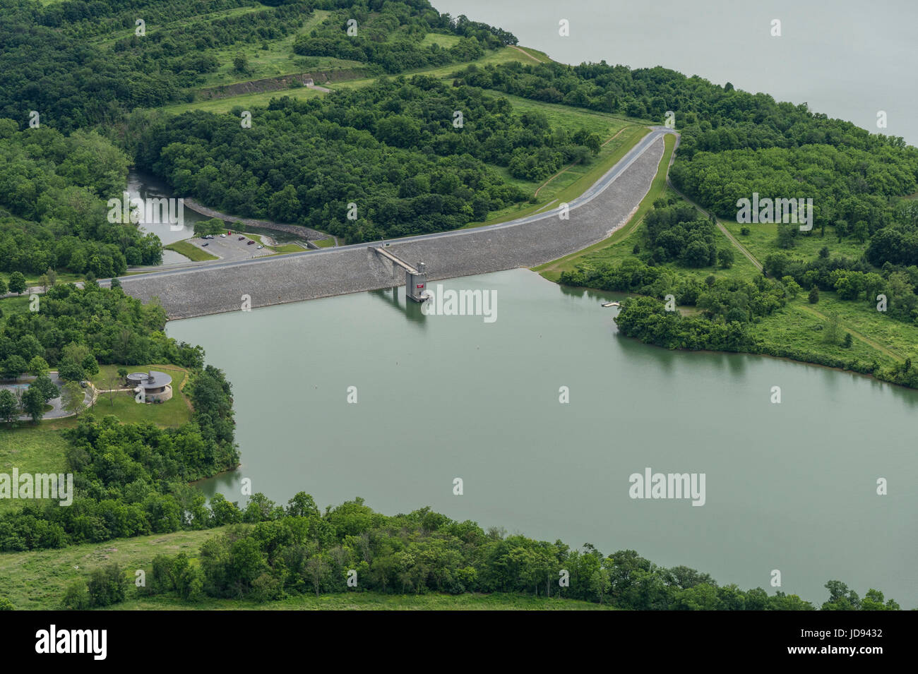 Aerial View Of Blue Marsh Lake Dam, Pennsylvania, USA Stock Photo Alamy