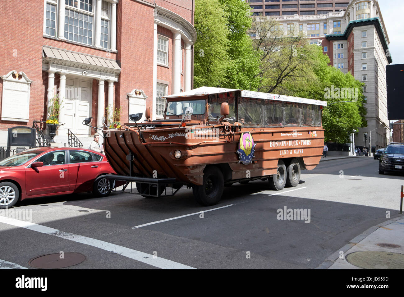 Boston duck tours guided tour through the streets of boston USA Stock Photo