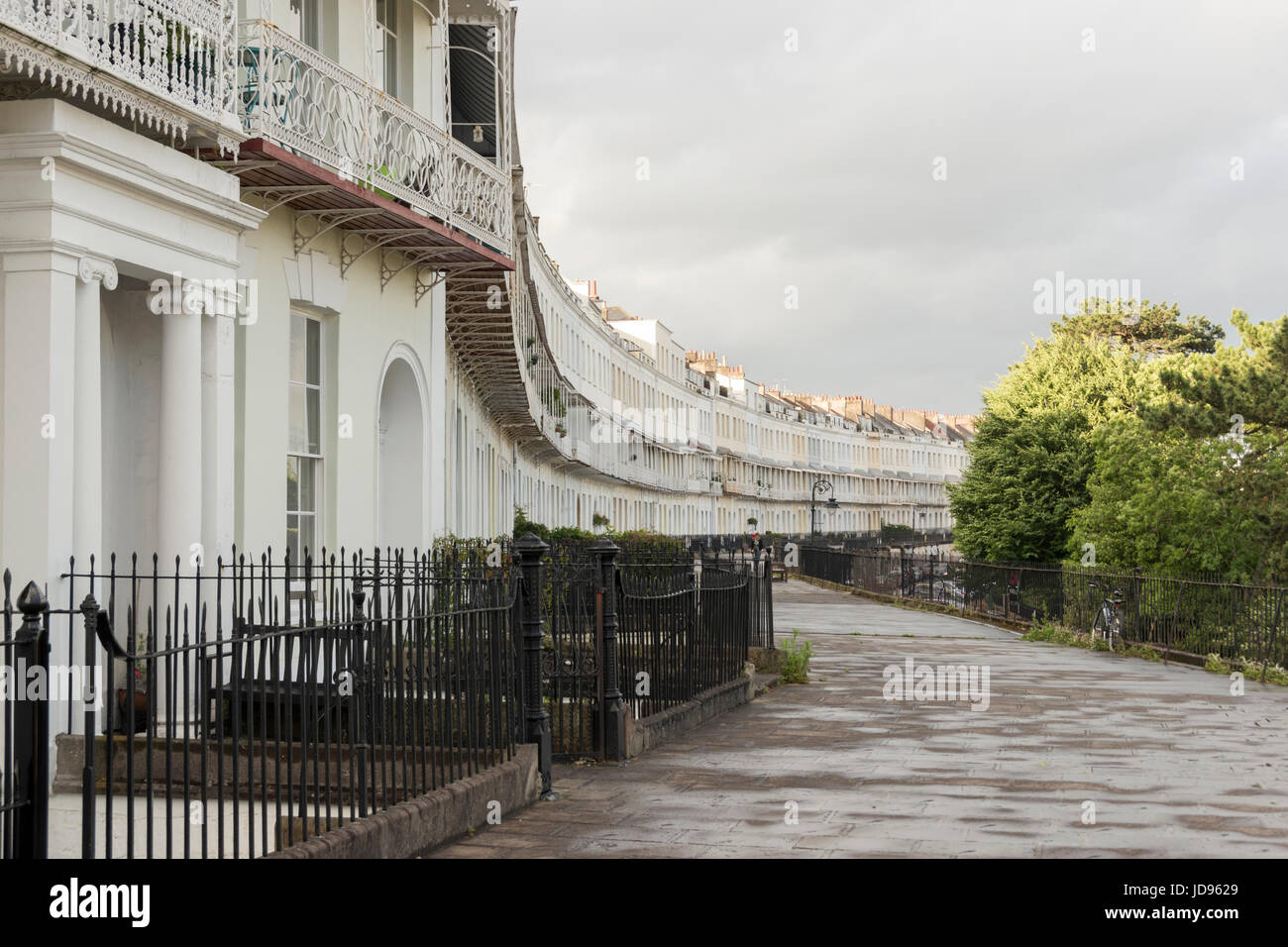 The western end of Royal York Crescent in Clifton, Bristol, UK Stock Photo