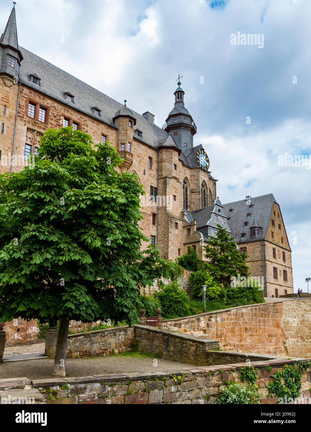 Marburger Schloss, Marburg Castle, aka Landgrafenschloss Marburg, Hesse,  Germany, Europe Stock Photo - Alamy