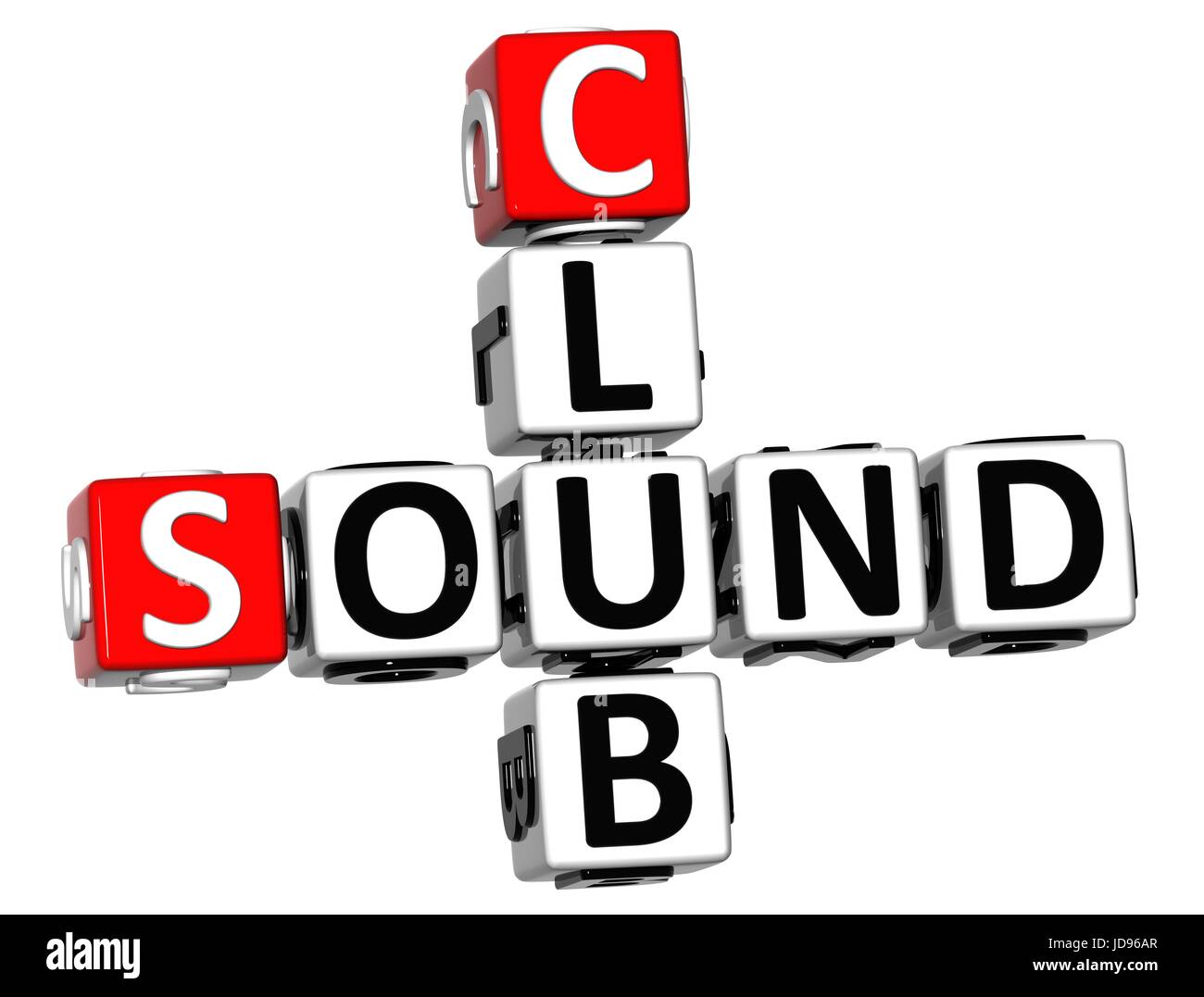 3D Sound Club Crossword on white background Stock Photo Alamy