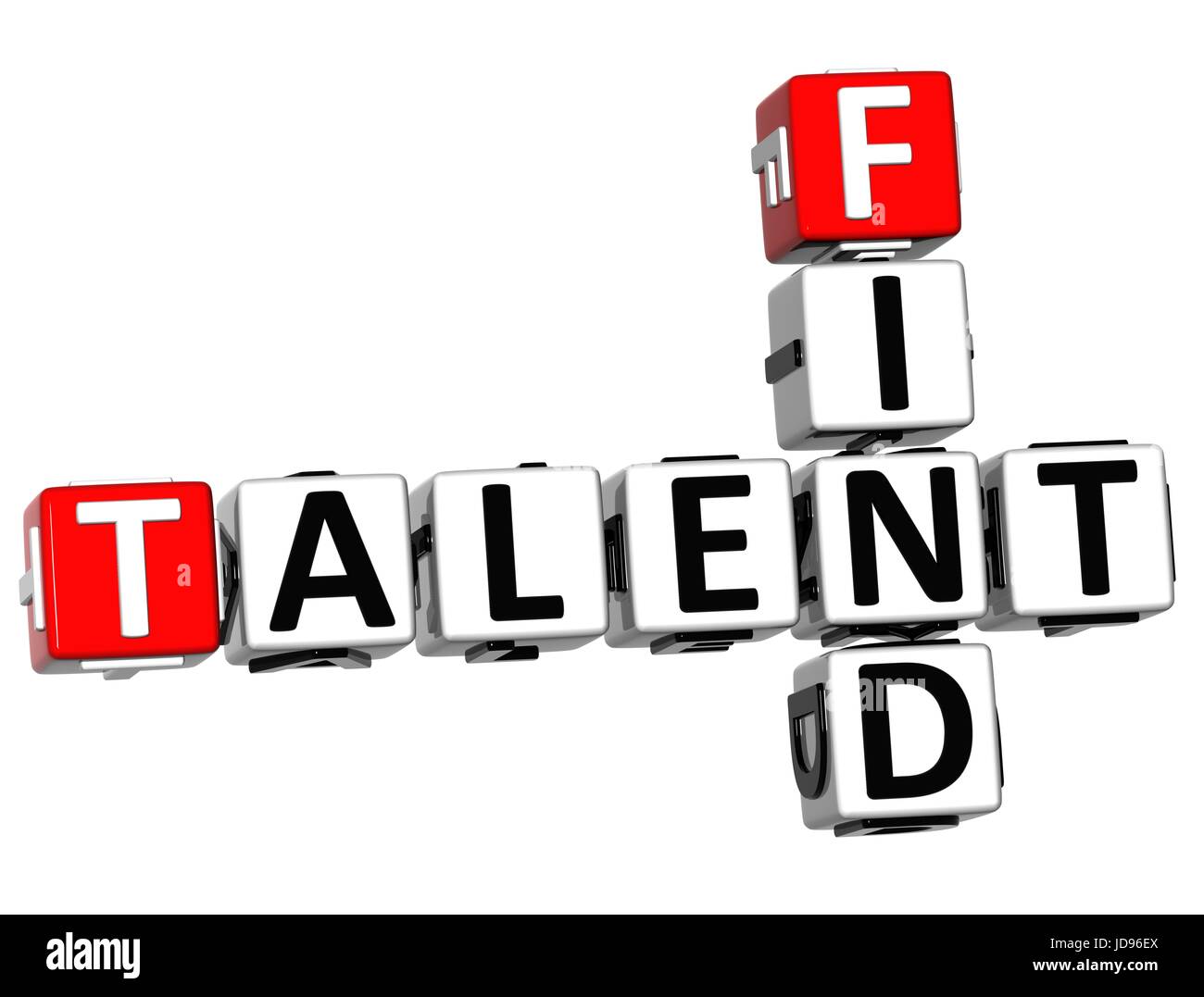 3D Find Talent Crossword on white background Stock Photo Alamy