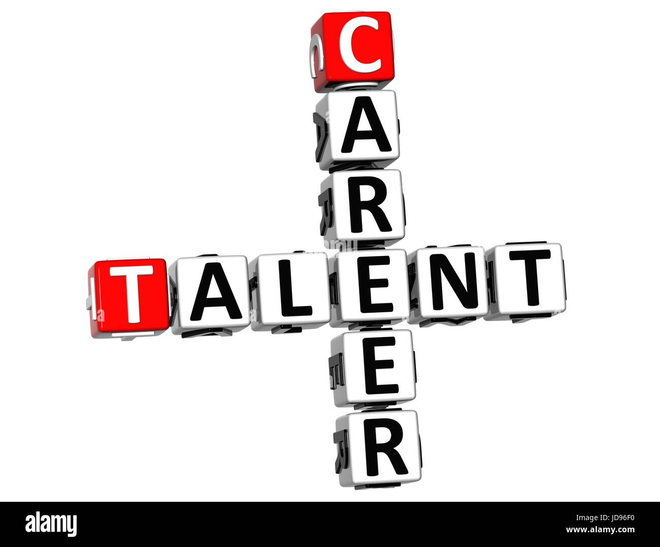 3D Career Talent Crossword on white background Stock Photo Alamy