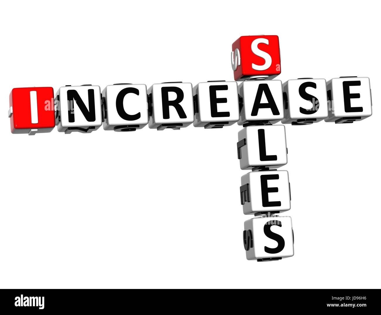 3D Sales Increase Crossword on white background Stock Photo Alamy