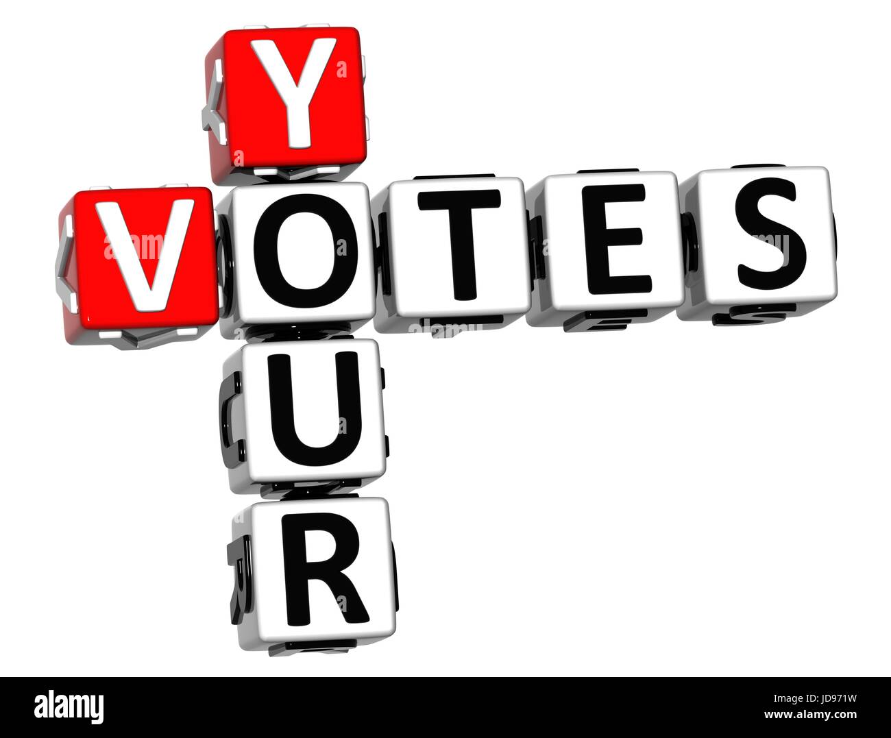 3D Your Votes Crossword on white background Stock Photo Alamy