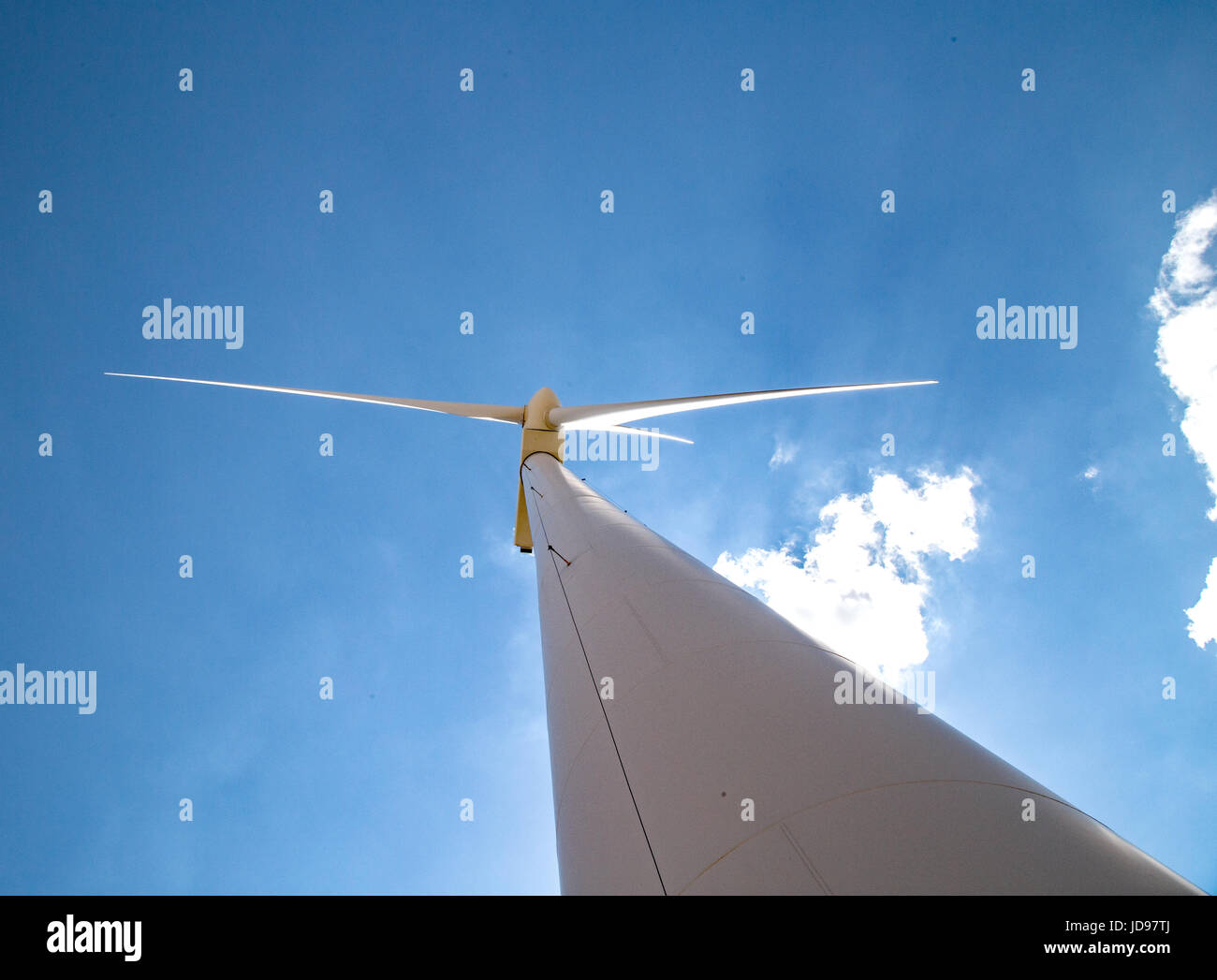 Wind turbines at the American Wind Power Center in Lubbock Texas Stock Photo