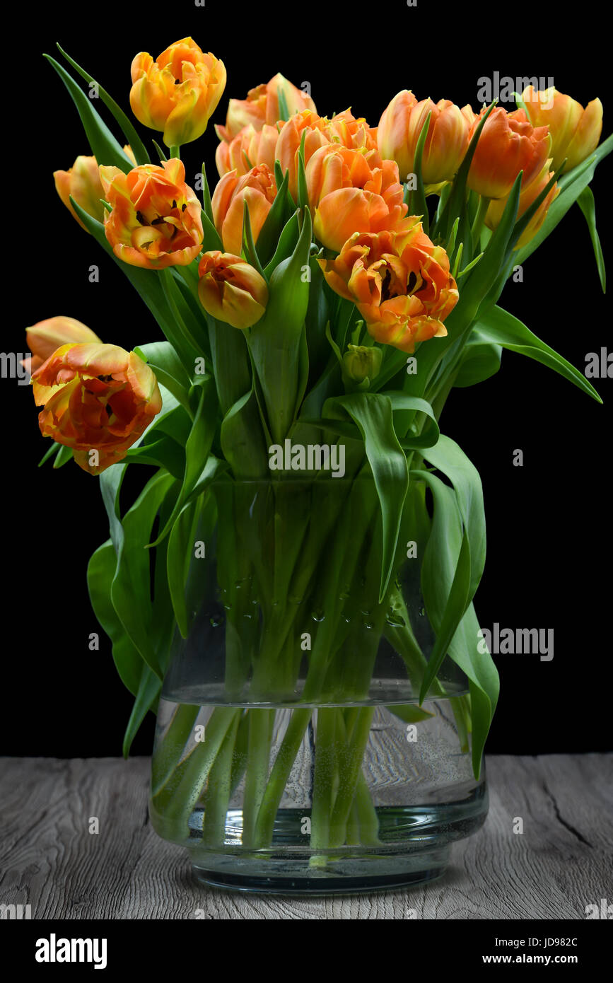 Photo of bunch Tulip flowers in close up Stock Photo - Alamy