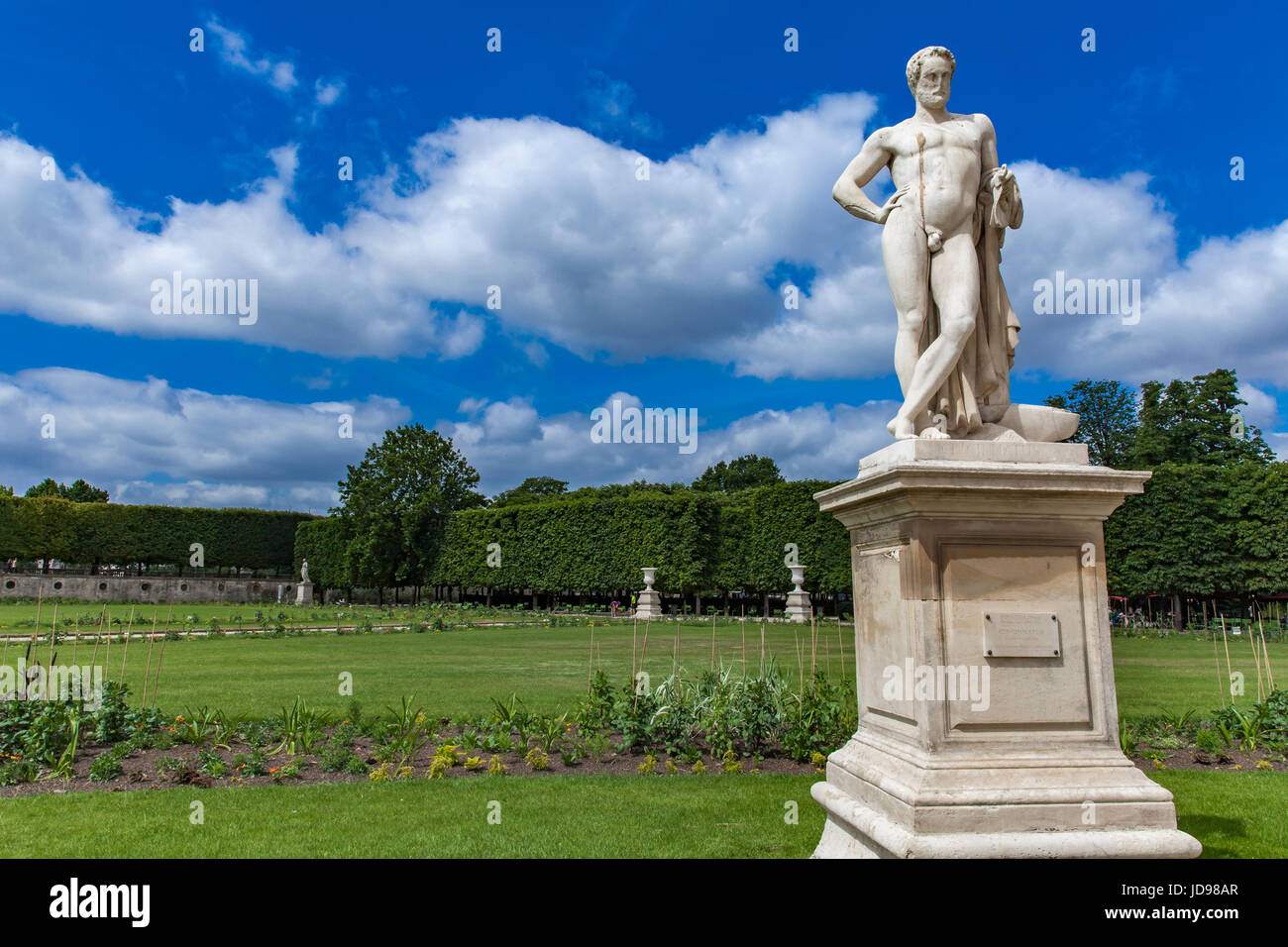 Sculpture Cincinnatus by Denis Foyatier from 1834 in Tuileries Garden in Paris, France Stock Photo