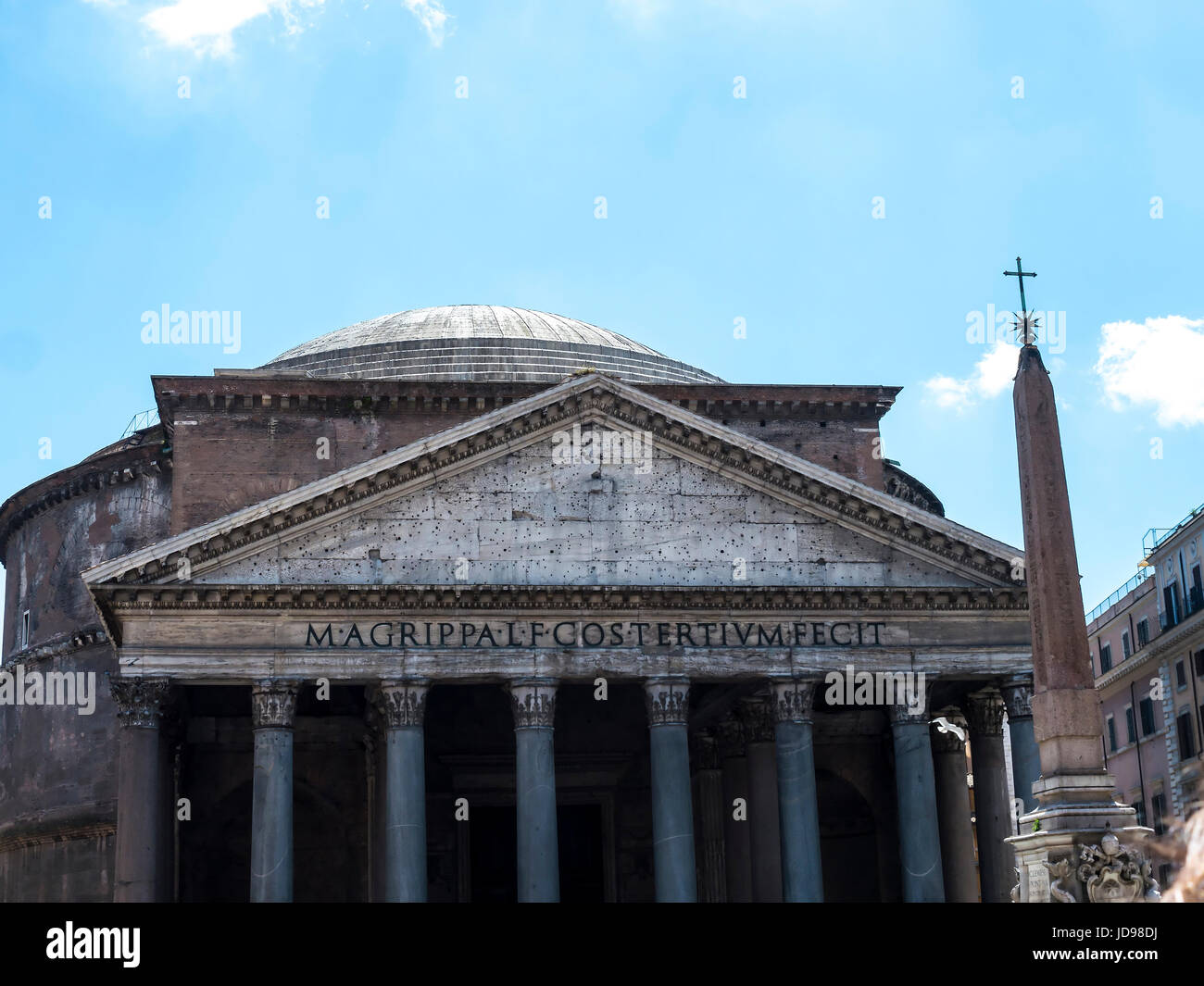 The Pantheon building in Rome Italy is now a church but formerly it was a building dedicated the all the Gods of Ancient Rome Stock Photo