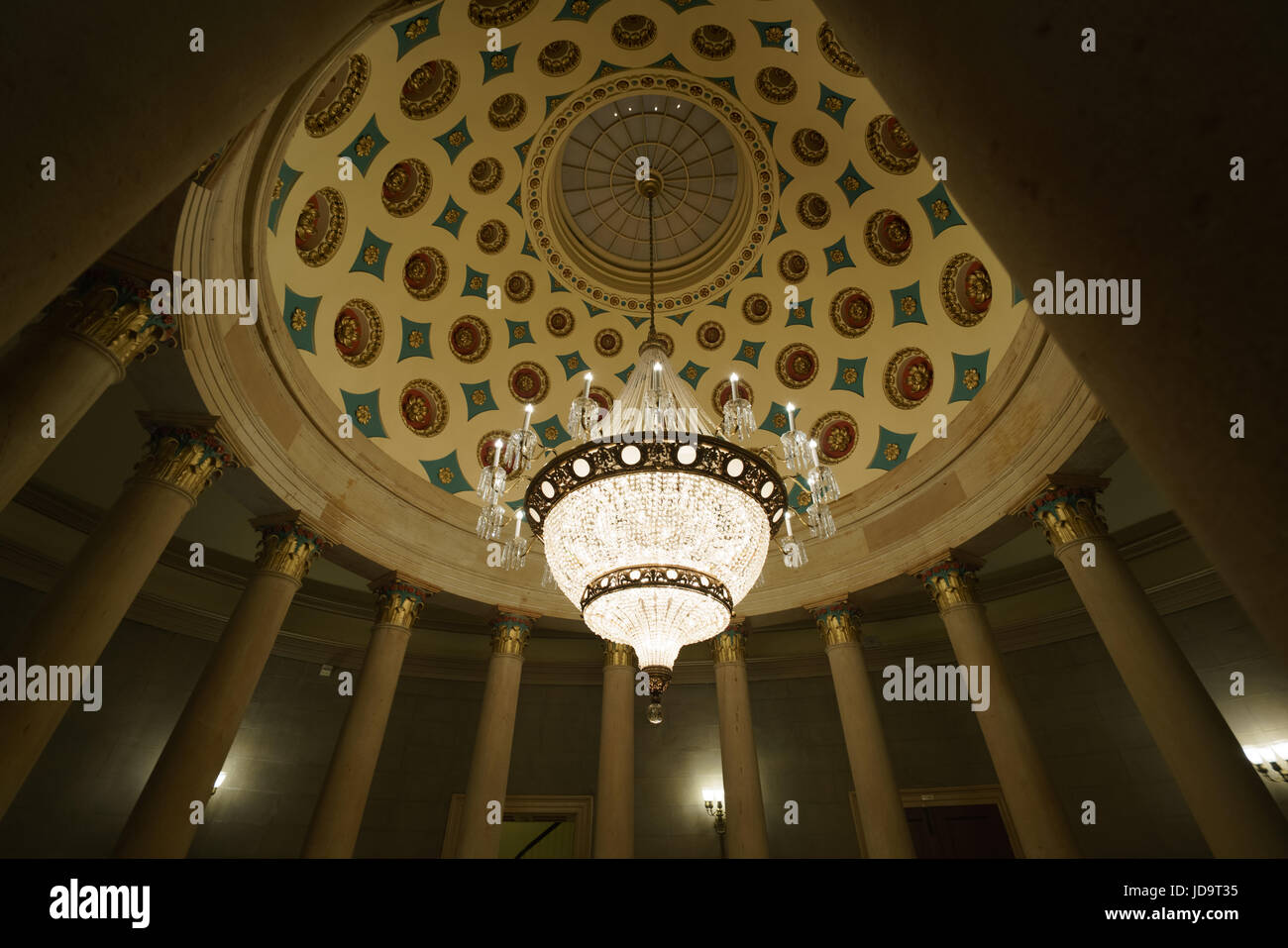 Capitol Building Interior Focus On Round Ceiling Detail