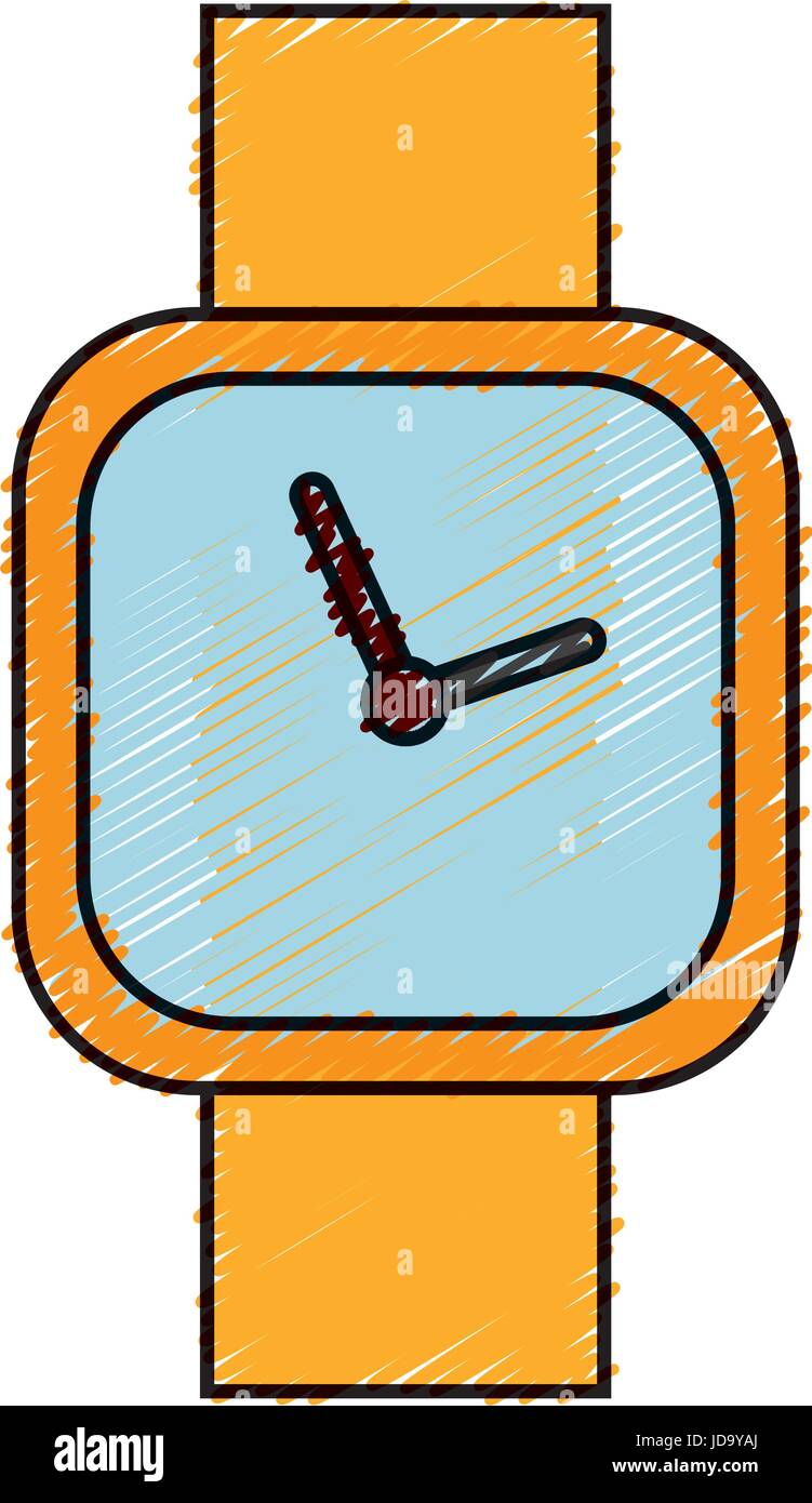 watch icon over white background vector illustration Stock Vector Image ...