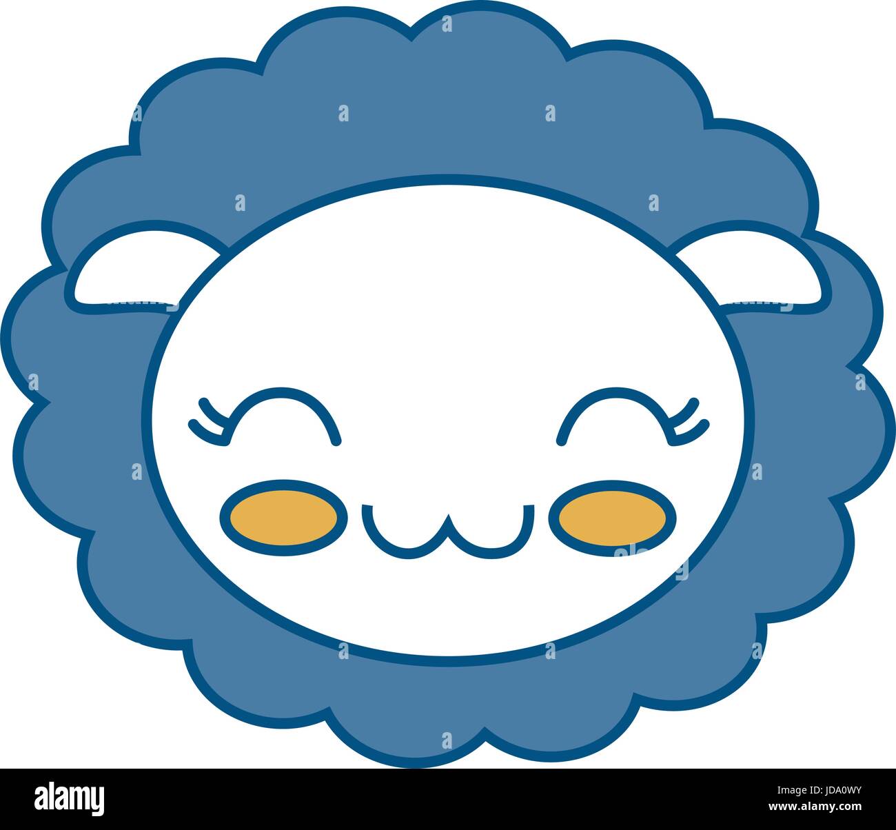 kawaii sheep icon Stock Vector Image & Art - Alamy
