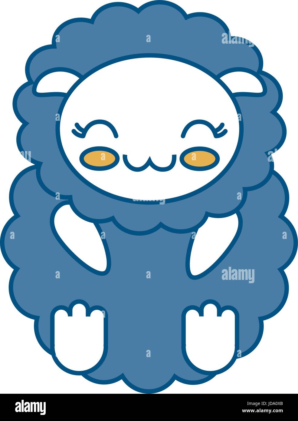 kawaii sheep icon Stock Vector Image & Art - Alamy