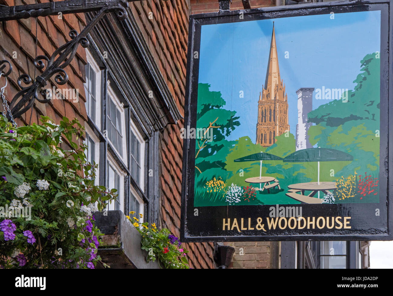 Pub sign for the New Inn, Salisbury, Wiltshire, England, UK Stock Photo