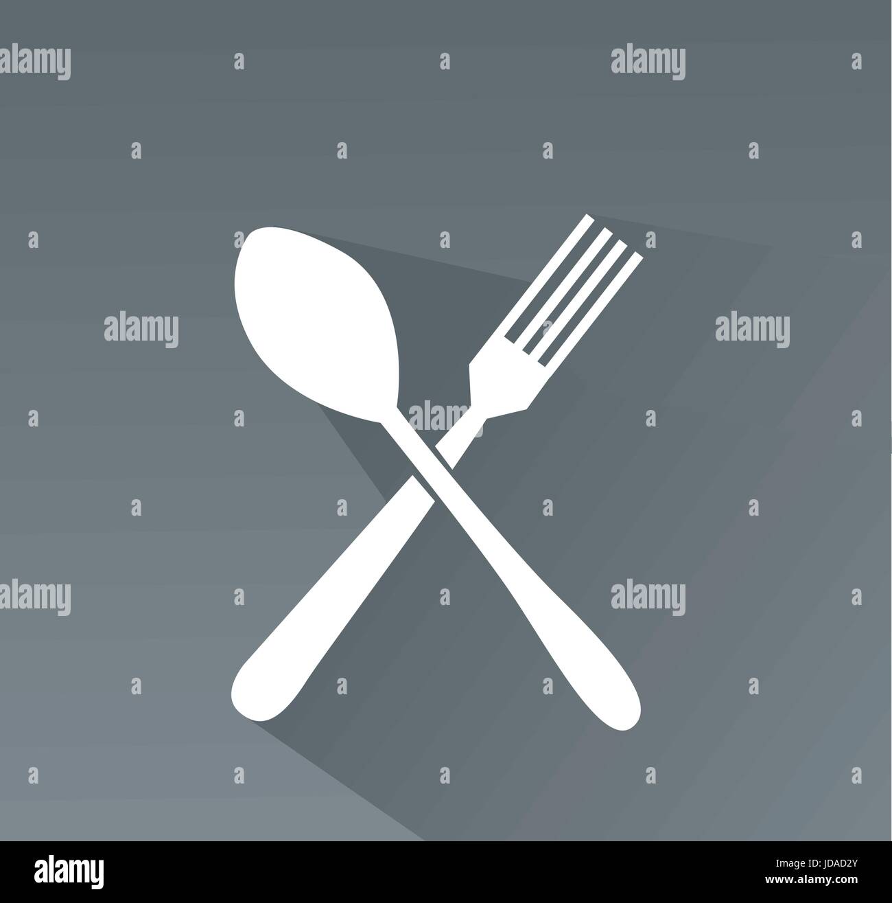 crossed fork and spoon vector icon Stock Vector Image & Art - Alamy