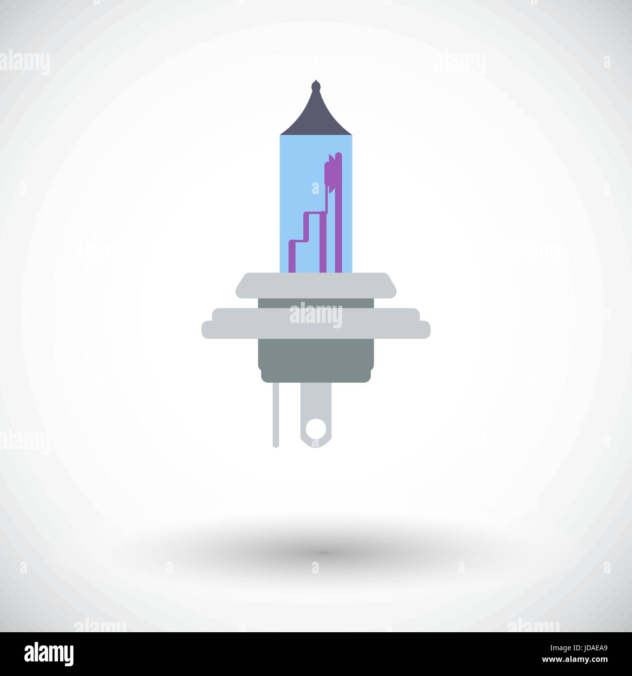 Xenon car lamp. Single flat icon on white background. Vector ...
