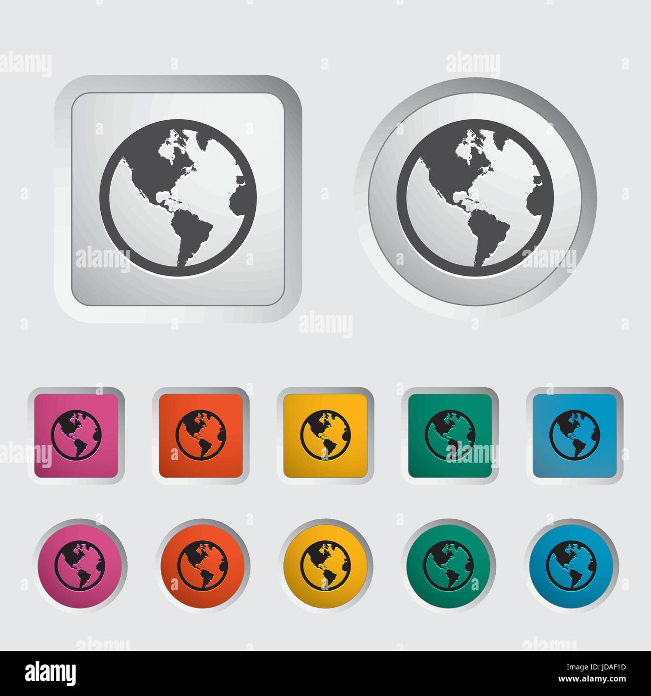 Simple World globe. Vector illustration Stock Vector Image & Art - Alamy