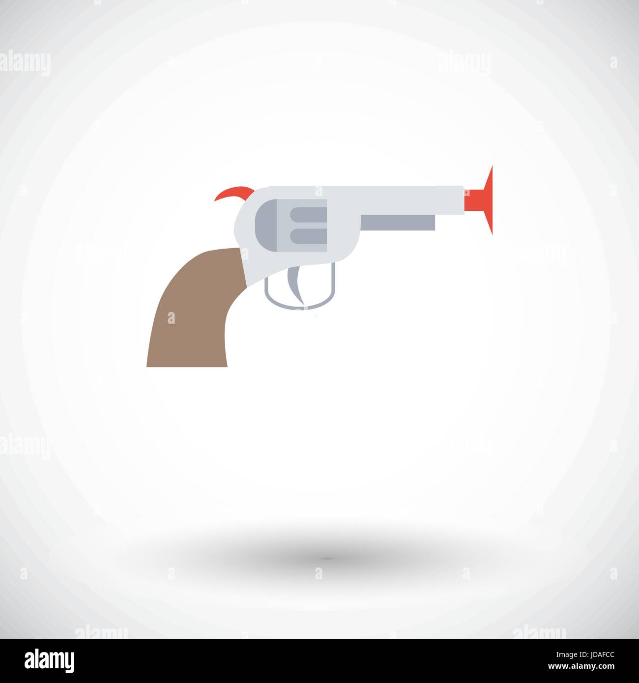 Gun toy icon. Thin line flat vector related icon for web and mobile ...