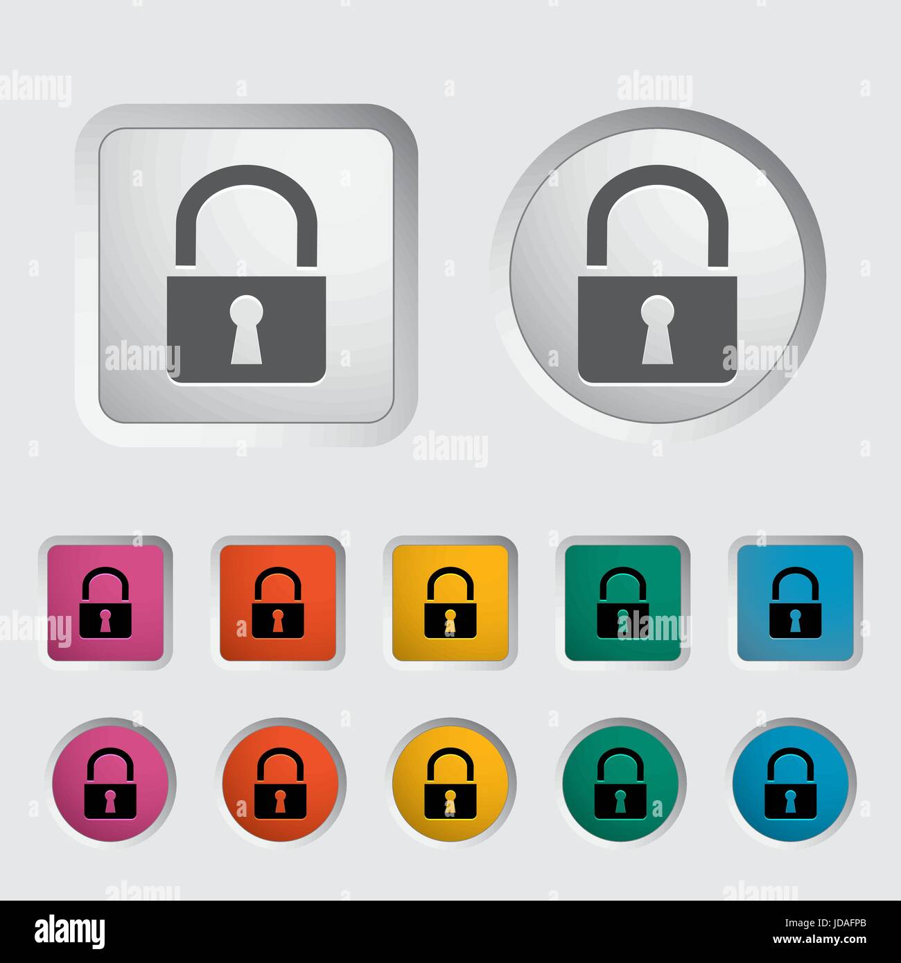 Lock single icon. Vector illustration Stock Vector Image & Art - Alamy
