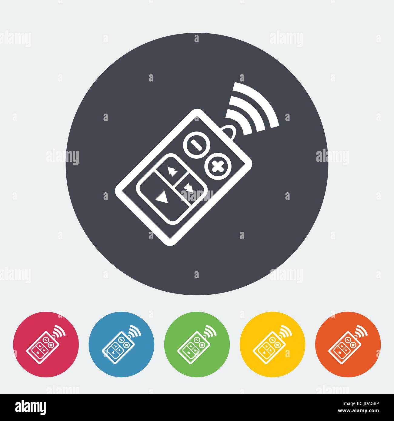 Car remote control. Single flat icon on the circle. Vector illustration