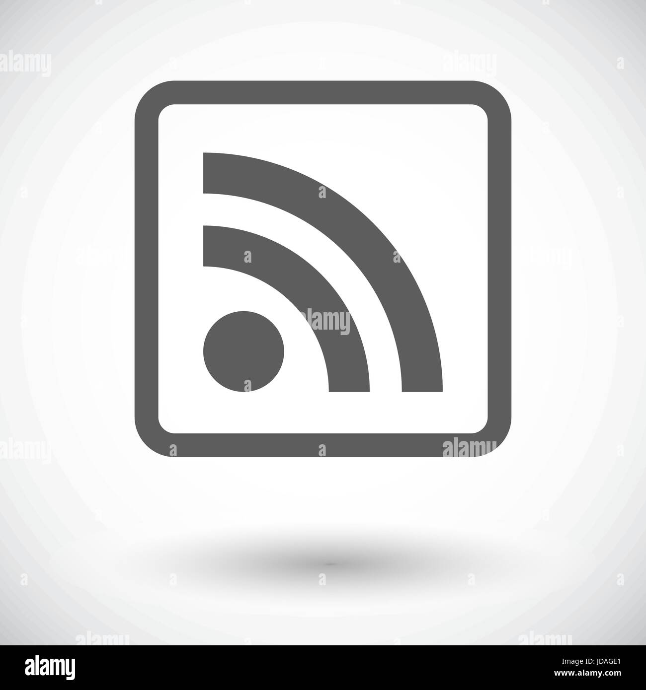 Rss. Single flat icon on white background. Vector illustration Stock ...