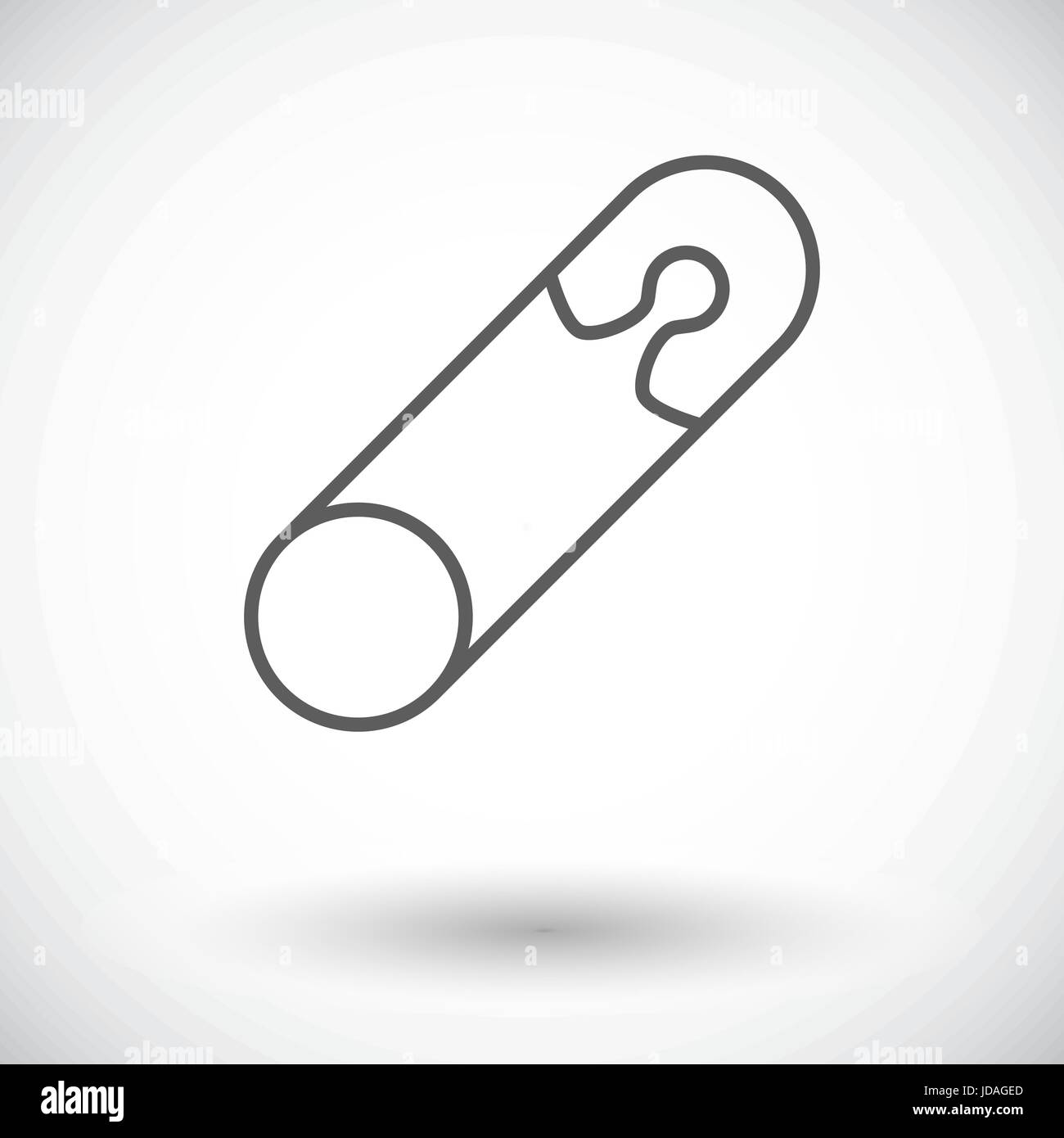 Safety pin icon. Thin line flat vector related icon for web and mobile ...