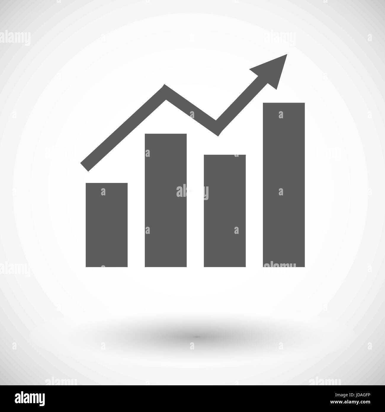 Graph. Single flat icon on white background. Vector illustration Stock ...