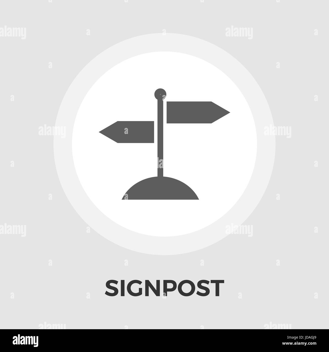 Signpost icon vector. Flat icon isolated on the white background ...