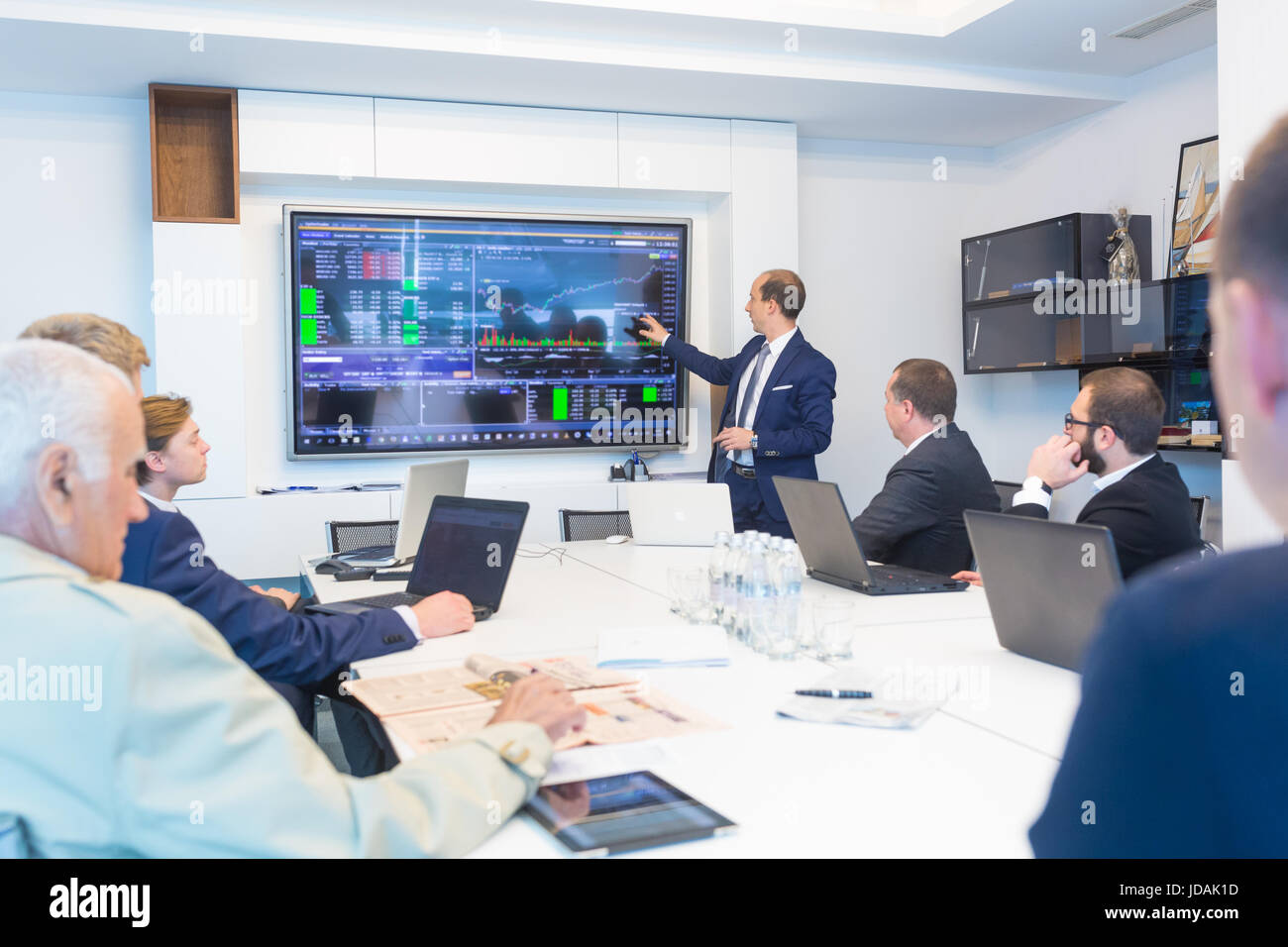 Business man making a presentation at office. Business executive ...
