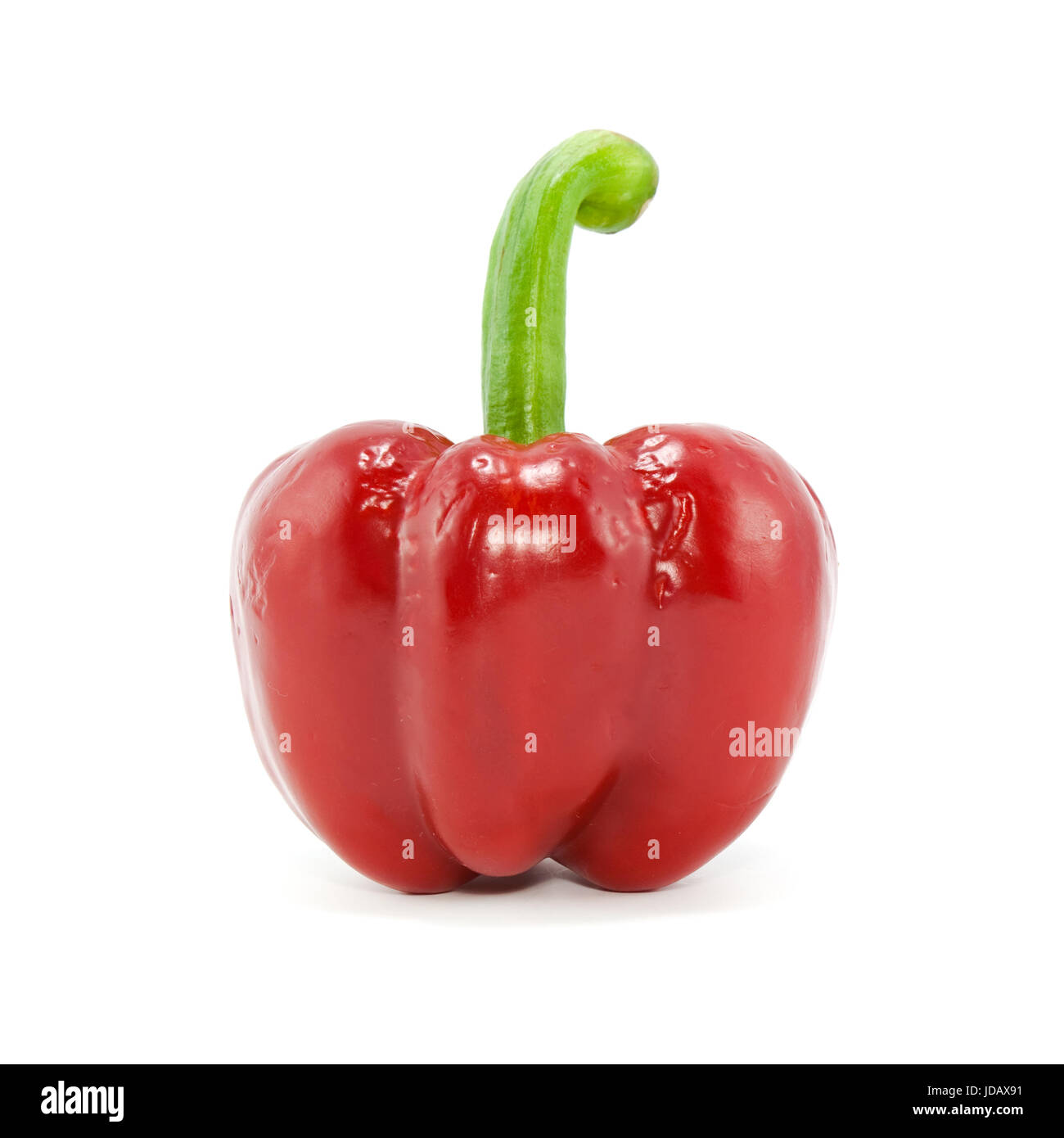 red bell pepper isolated on white background Stock Photo - Alamy