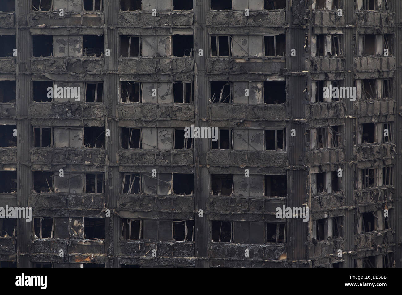 Grenfell Tower, the 27-storey tower block which was engulfed in a huge fire in west London, England, UK Stock Photo