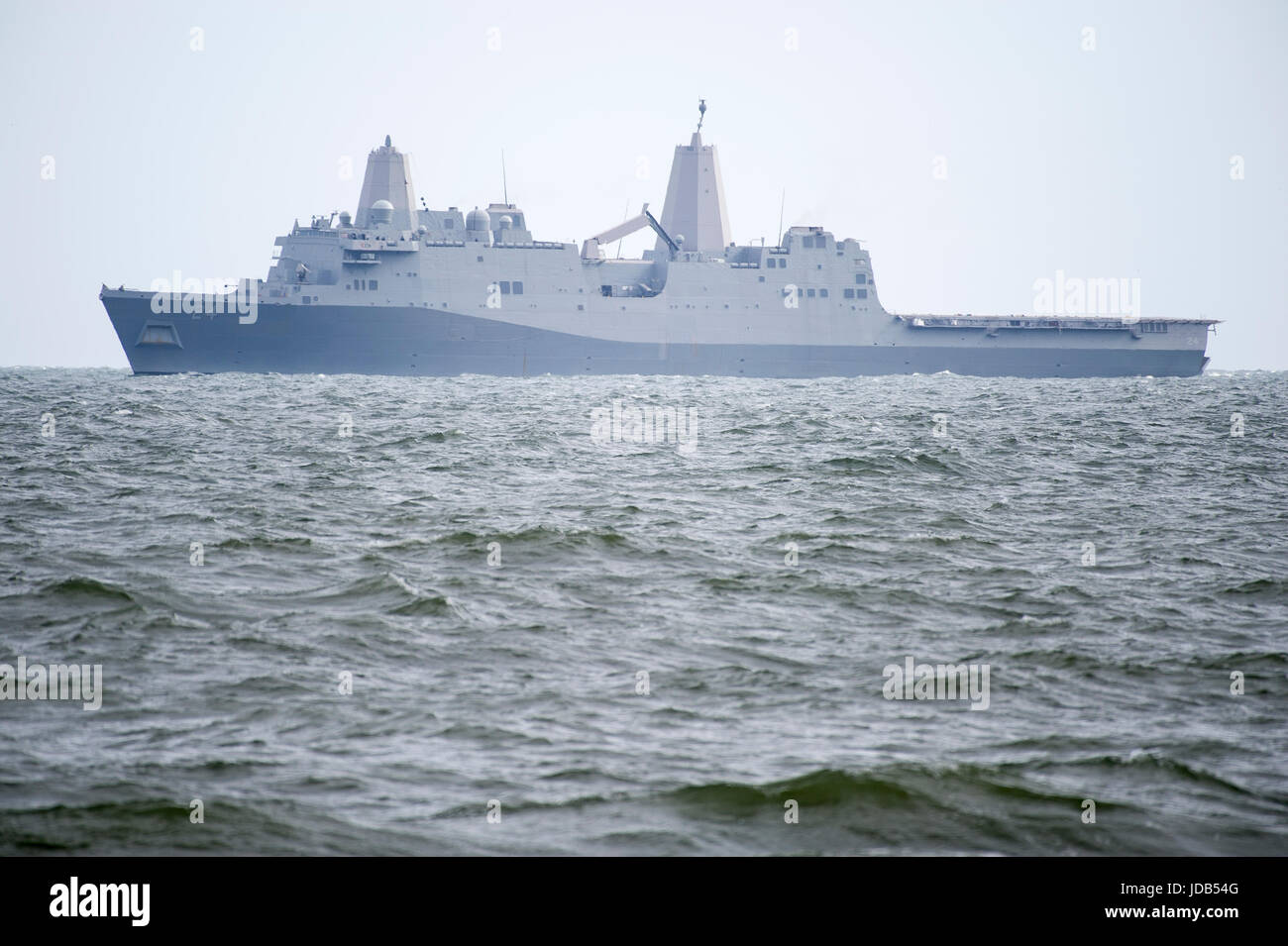 An American San Antonio class amphibious transport dock USS Arlington LPD-24 during the 45th edition of Exercise BALTIC OPERATIONS  BALTOPS 2017 in Us Stock Photo