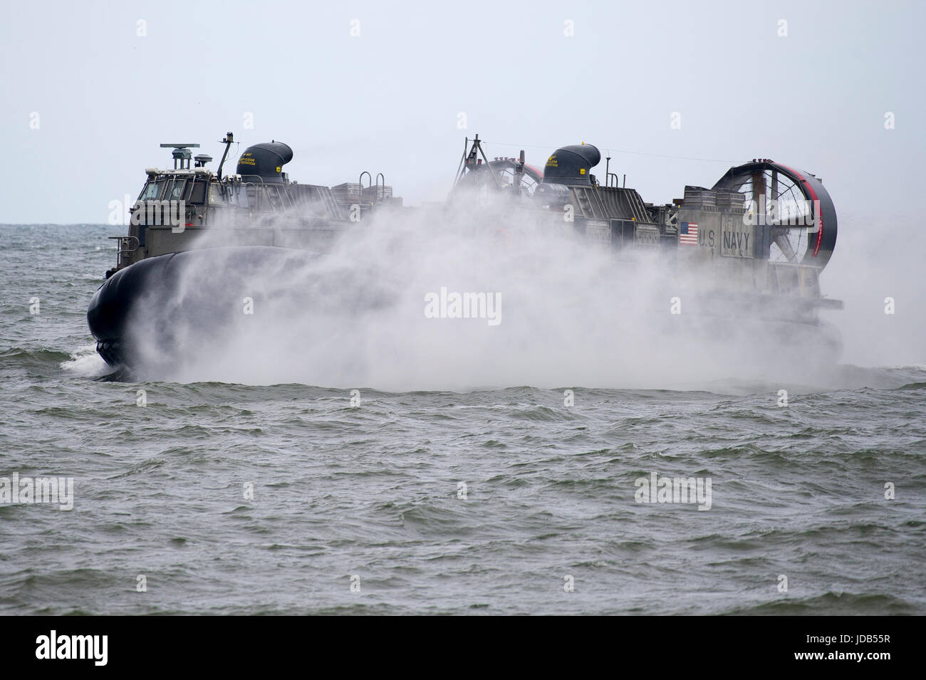 An American Landing Craft Air Cushion LCAC 86 during the 45th edition of Exercise BALTIC OPERATIONS BALTOPS 2017 in Ustka, Poland 14 June 2017 © Wojc Stock Photo