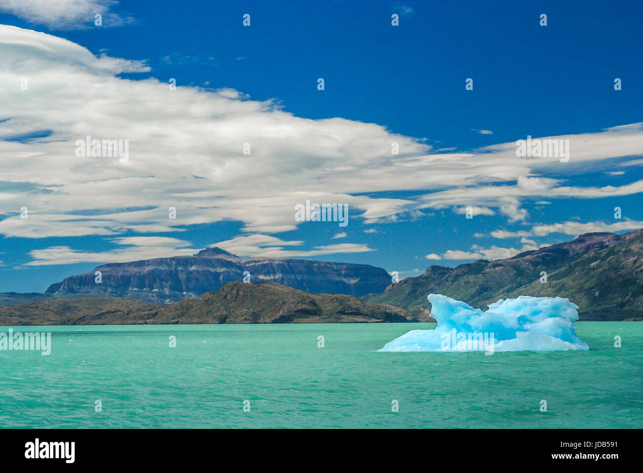 Small iceberg on Lago O’Higgins in Patagonia between Chile and Argentina Stock Photo