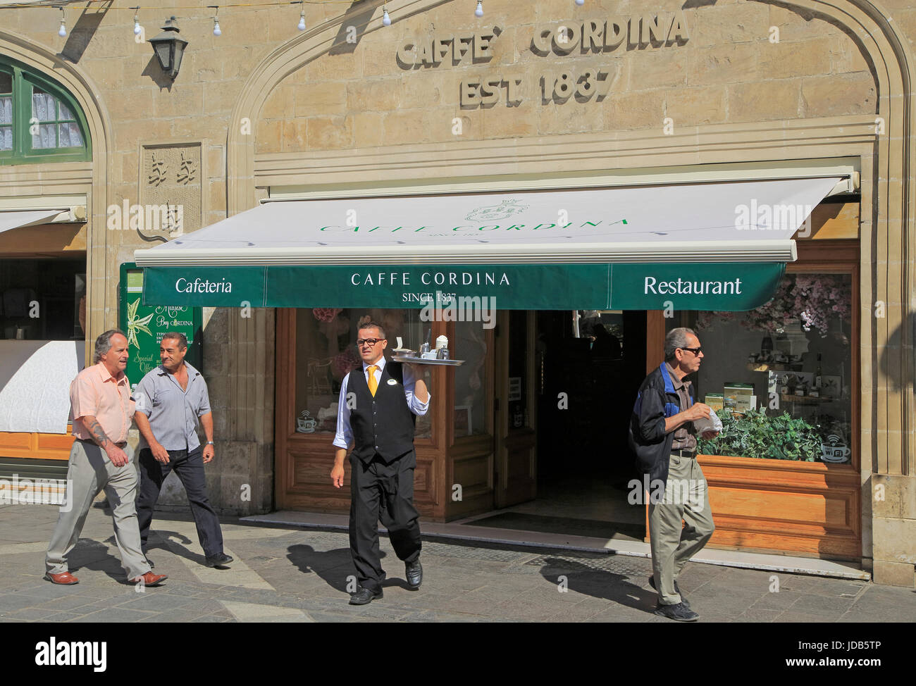 Caffe Cordina popular famous cafe restaurant, Valletta, Malta Stock Photo