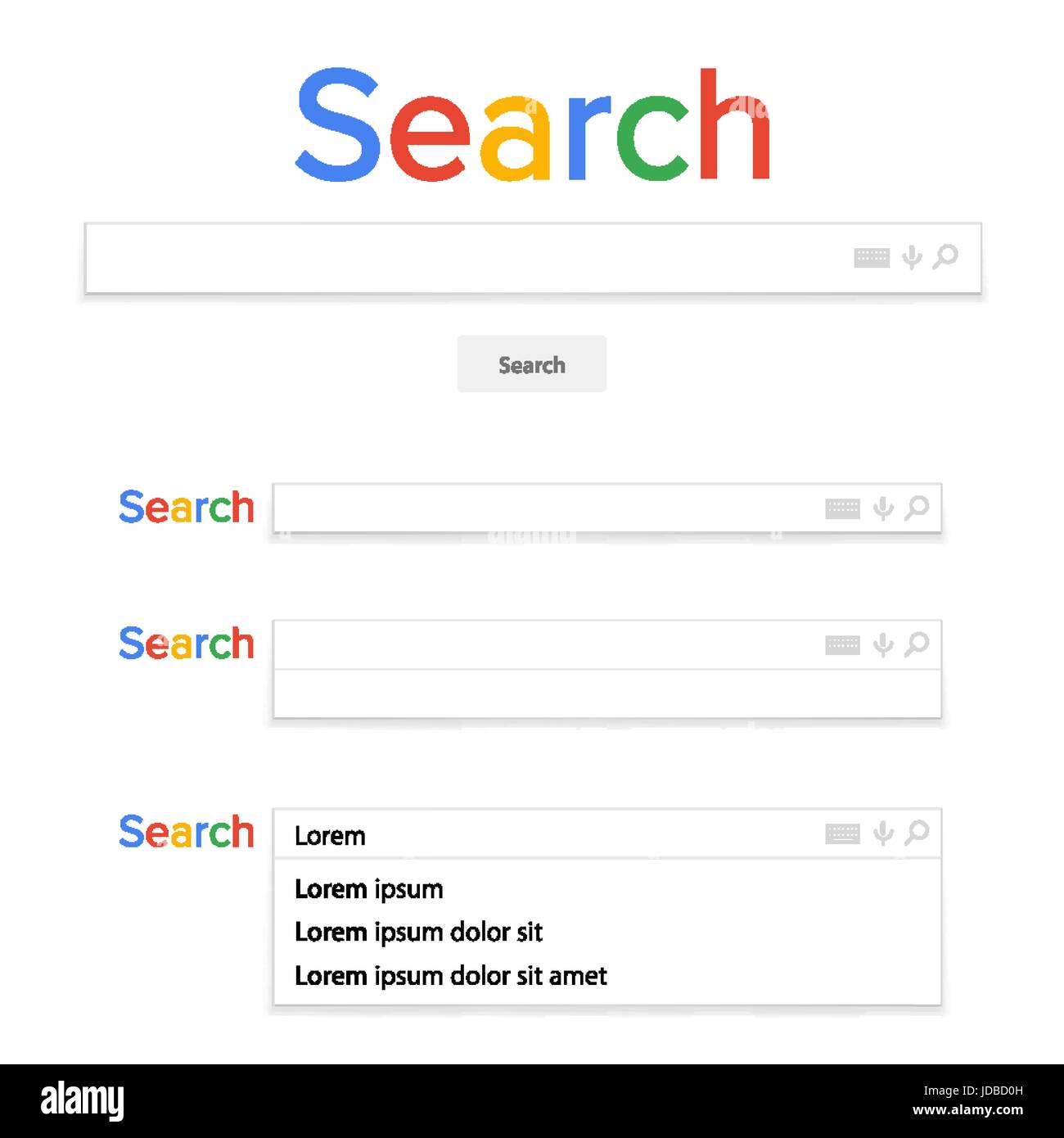 Search Bar Field Vector. Search Engine Browser Window Template. Pop Up  List, Search Results. Element For Ui - Ux Design Stock Vector Image & Art -  Alamy